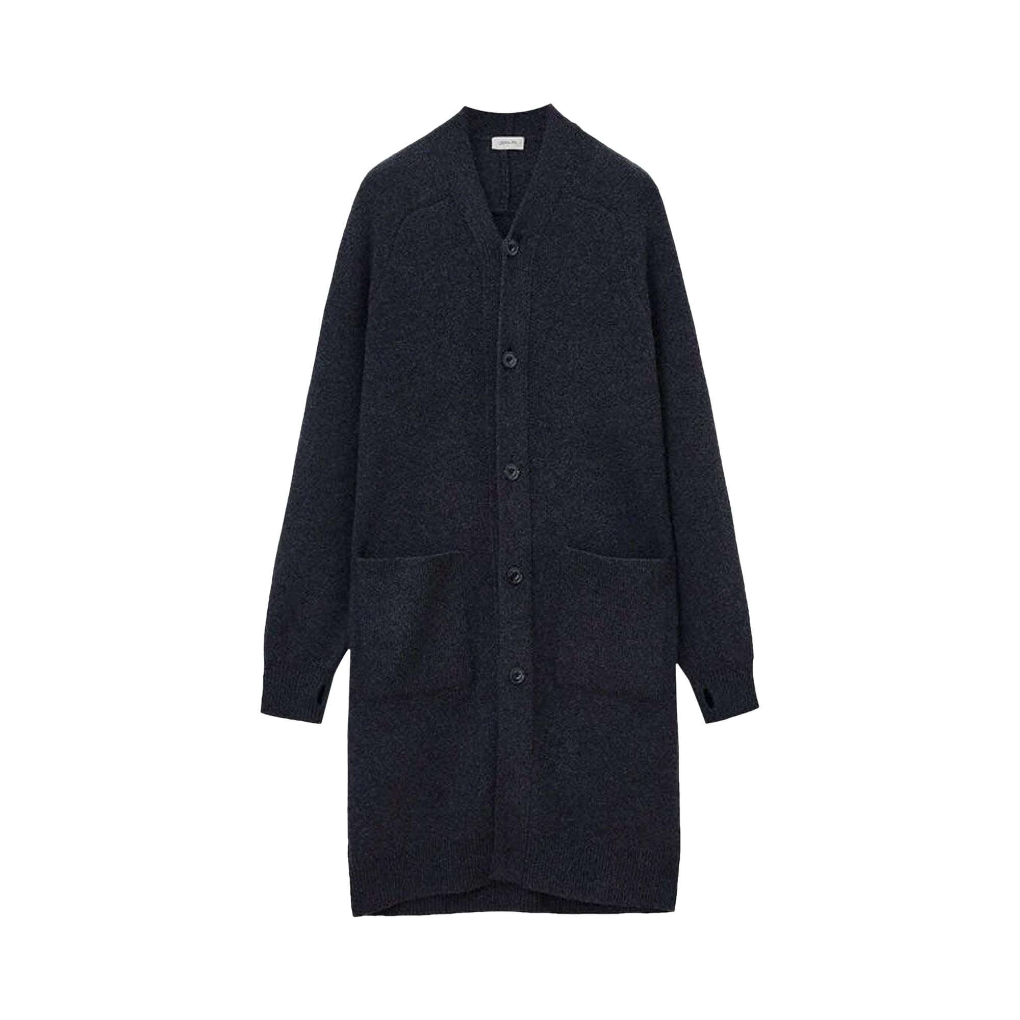 Pre-owned Lemaire Long Cardigan 'anthracite Melange' | Black | Men's Size S