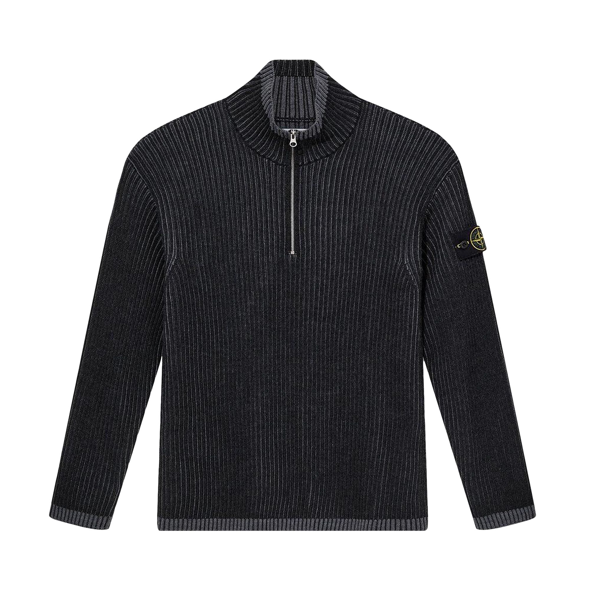 Pre-owned Stone Island Logo Patch High Neck Jumper 'melange Charcoal' | Grey | Men's Size Xxl