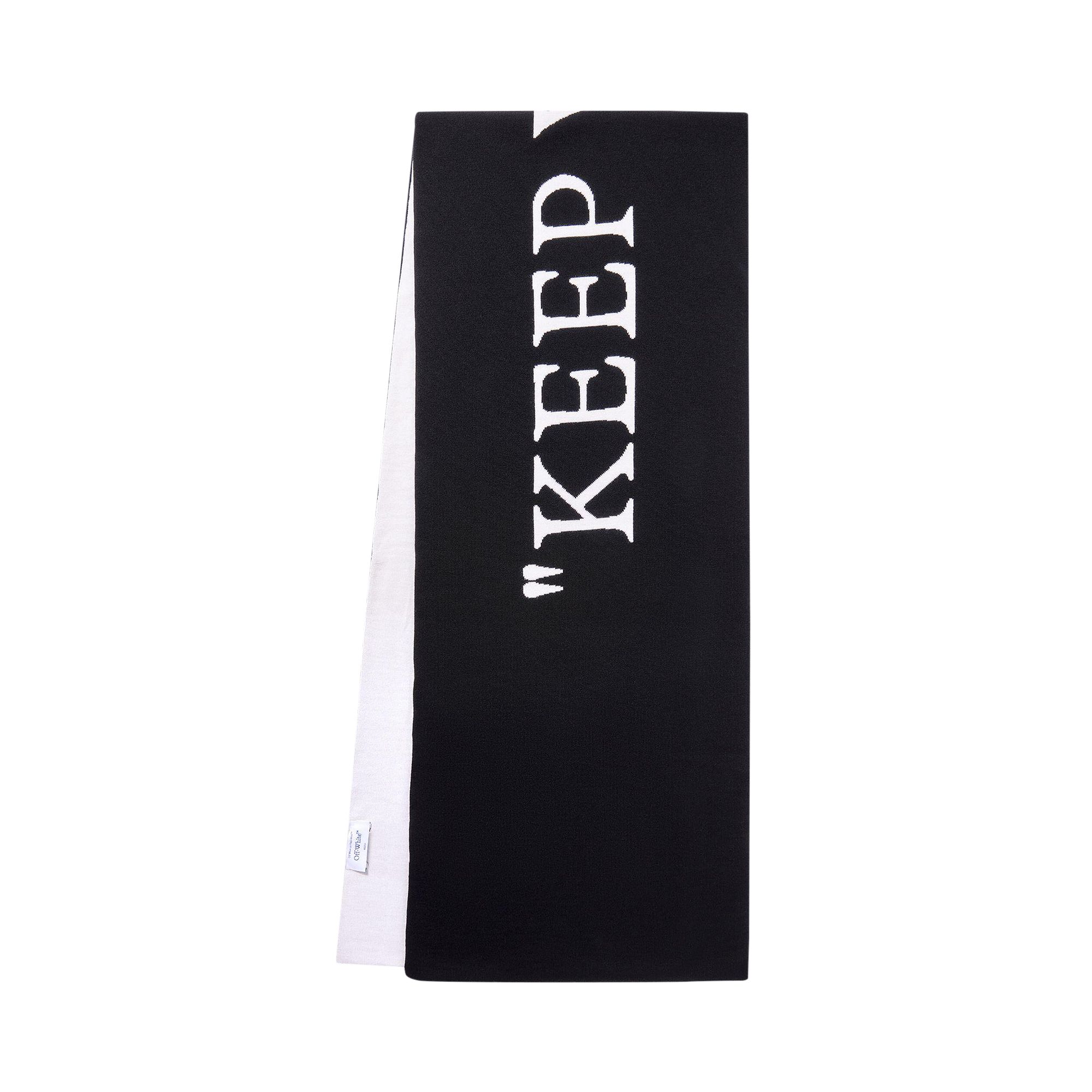 Pre-owned Off-white Keep Warm Scarf 'black/white'