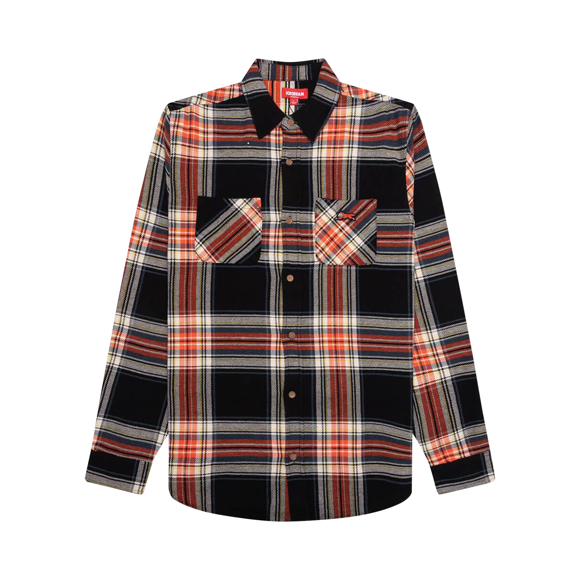 Pre-owned Icecream Script Long-sleeve Shirt 'plaid' | Multi-color | Men's Size M