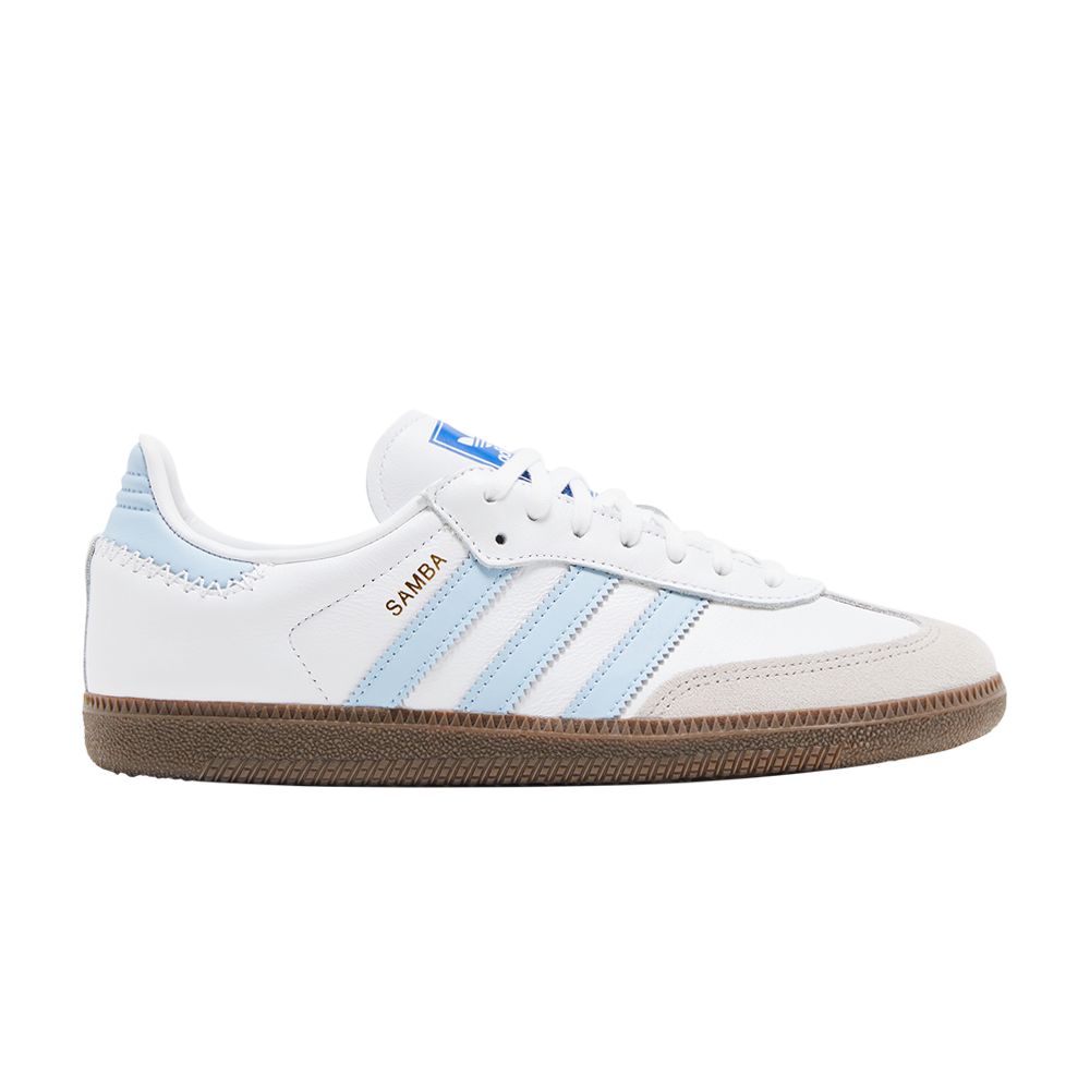 Pre-owned Adidas Originals Adidas Samba Og J 'white Clear Sky' | Kid's Size 5