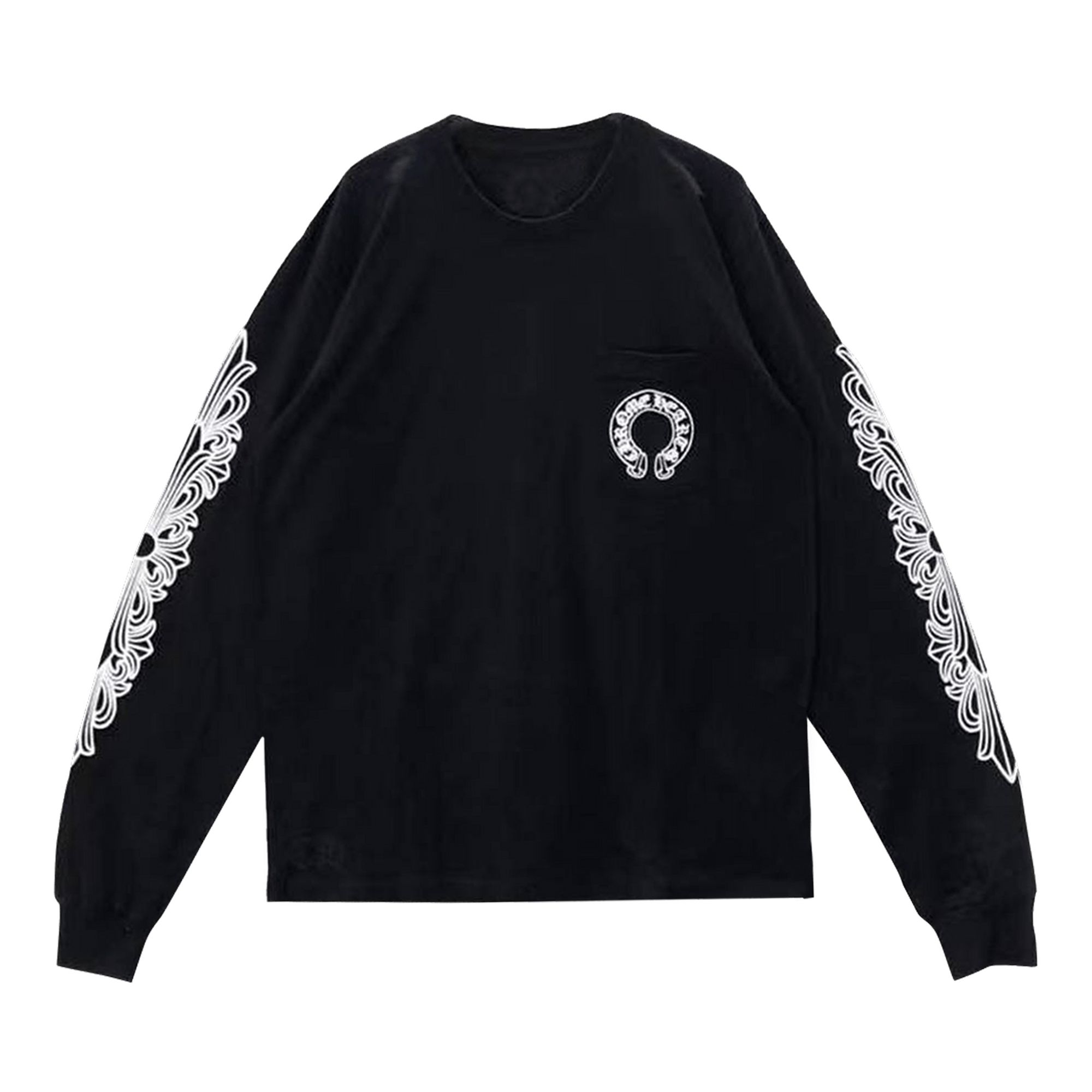 Chrome Hearts Horseshoe Long-Sleeve T-Shirt 'Black/White' | Men's Size L