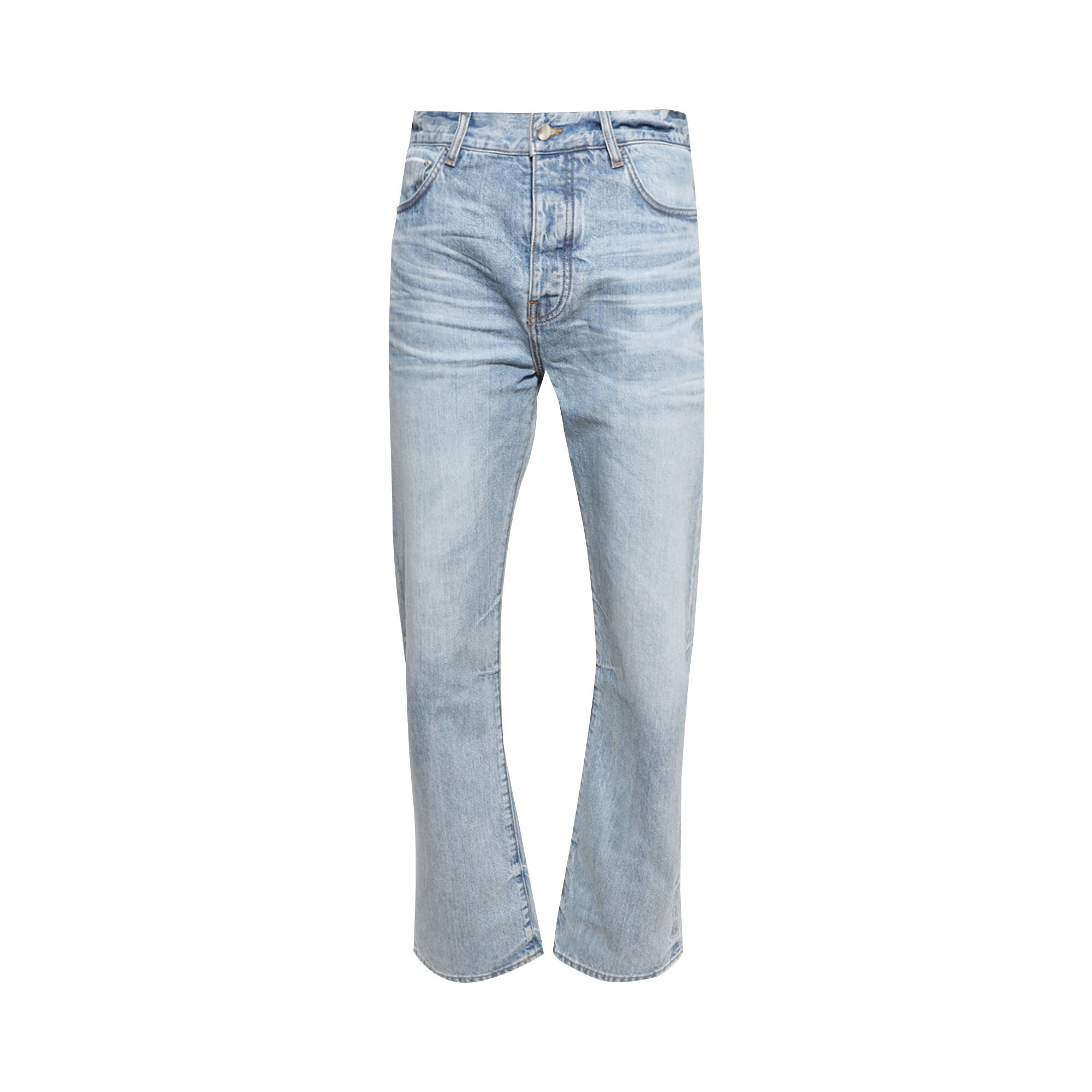 Pre-owned Amiri Japanese Selvedge Straight Pants 'perfect Indigo' | Blue | Men's Size 38