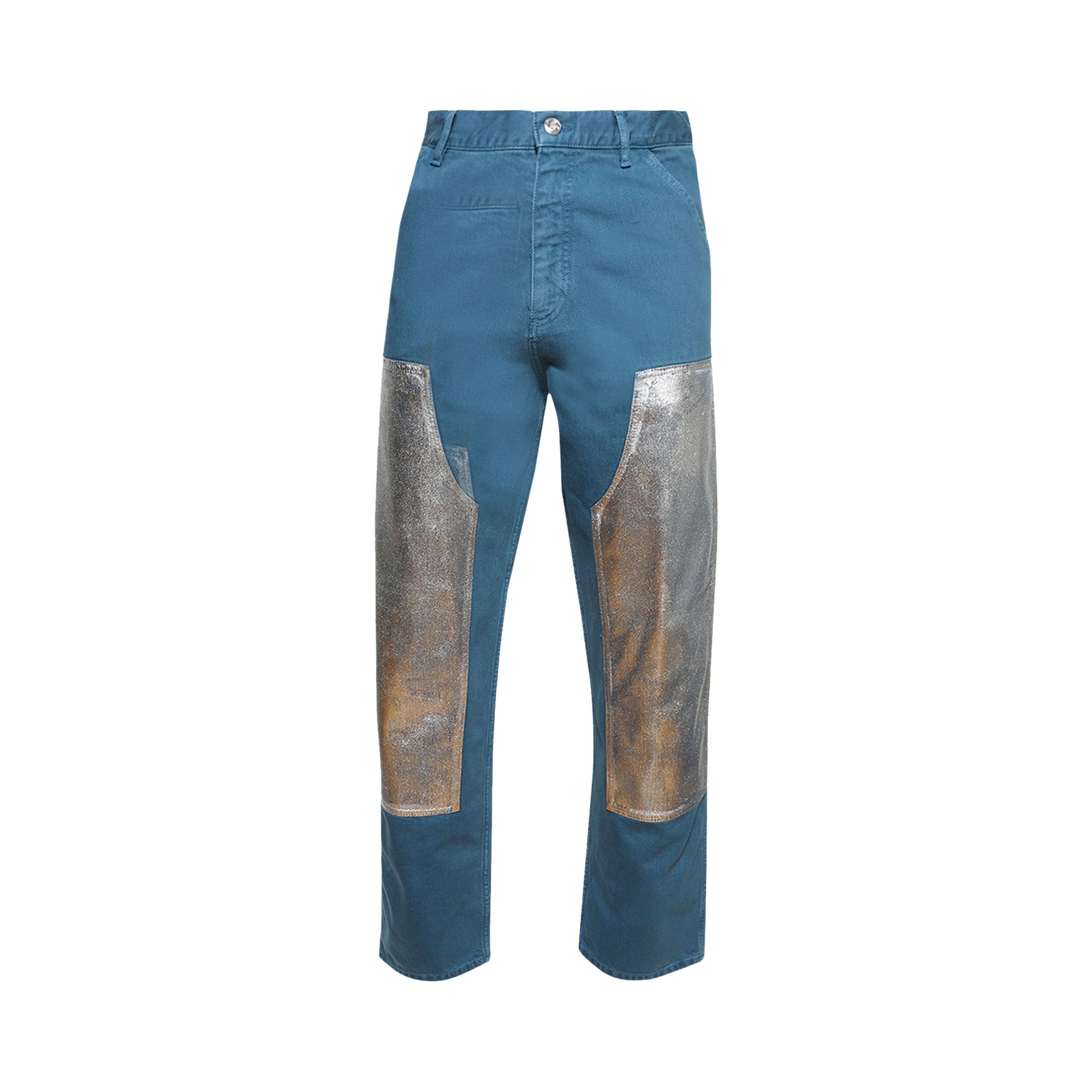 Pre-owned Bluemarble Double Knee Pant 'stonewash Blue/silver' | Men's Size 33