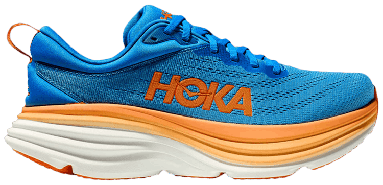 HOKA Bondi 8 2E Wide Coastal Sky Vibrant Orange