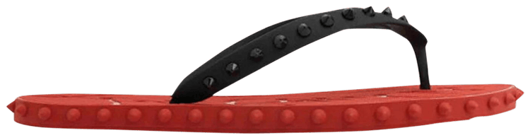 Christian Louboutin Super Loubi Flip Flop Black Red