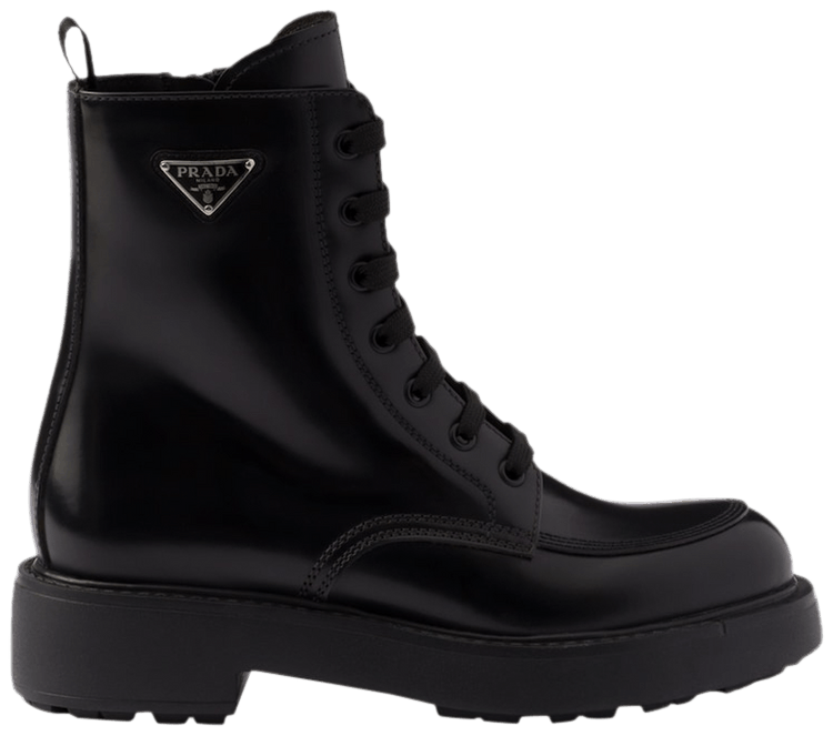 ショートブーツ・ブーティ PRADA 1T647N_055 BRUSHED LEATEHR BOOTS Buy Prada Wmns Brushed Leather Boot 'Black' - 1T647N 055