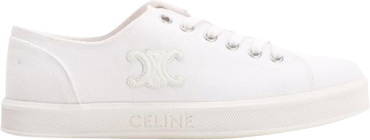 CELINE Wmns Jane Low Lace Up Sneaker Triomphe Optic White