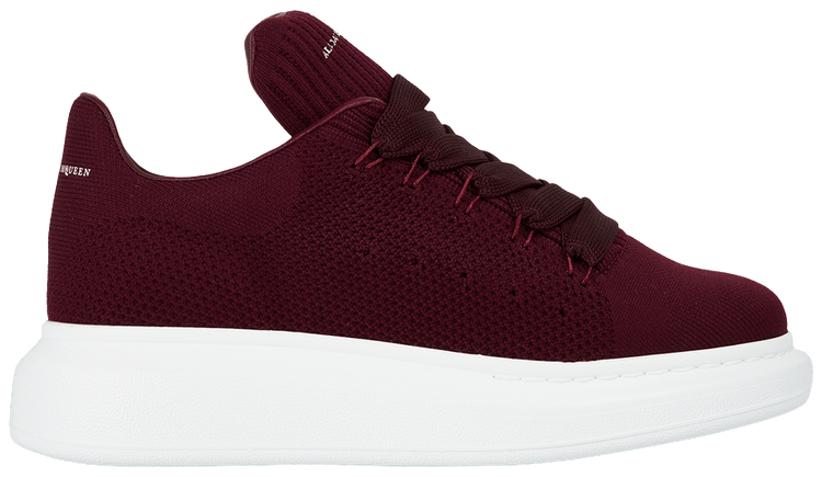 Alexander McQueen Wmns Oversized Sneaker New Knitted   Dark Red
