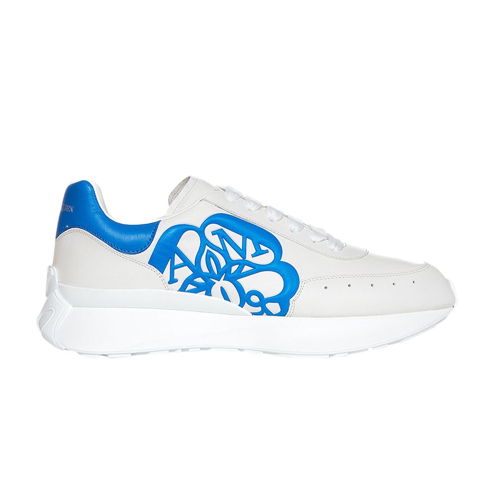 Pre-owned Alexander Mcqueen Sprint Runner 'white Cerulean Blue' | Men's Size 42