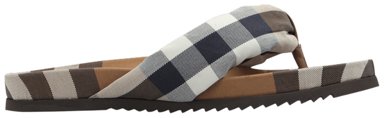 Burberry Thong Sandal Birch Brown Check