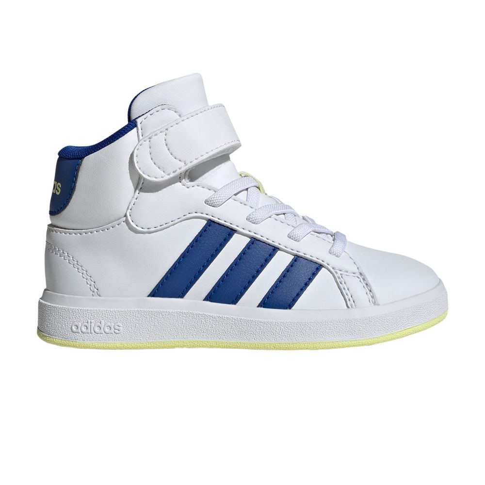 Pre-owned Adidas Originals Adidas Grand Court Mid K 'white Royal Blue' | Kid's Size 5
