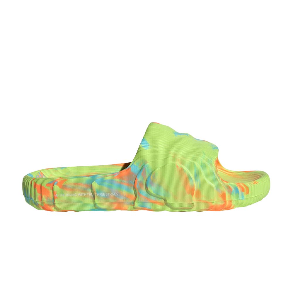 Pre-owned Adidas Originals Adidas Adilette 22 Slide 'race To Mars Pack - Semi Solar Yellow Orange' | Green | Men's Size 6