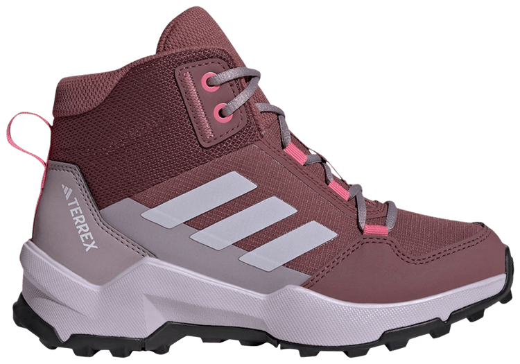 Adidas Terrex AX4R Mid K Burgundy Silver Dawn