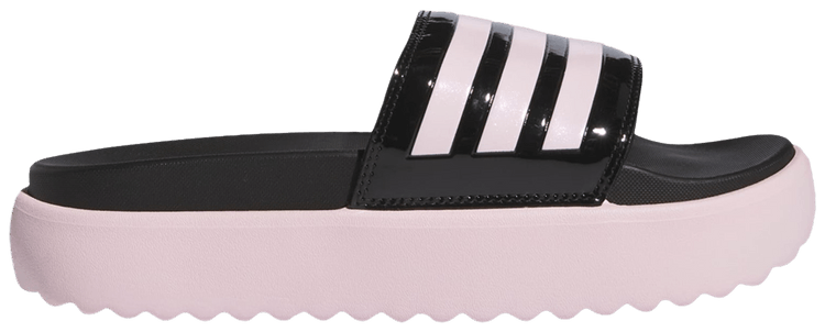 Adidas Wmns Adilette Platform Slide Black Clear Pink