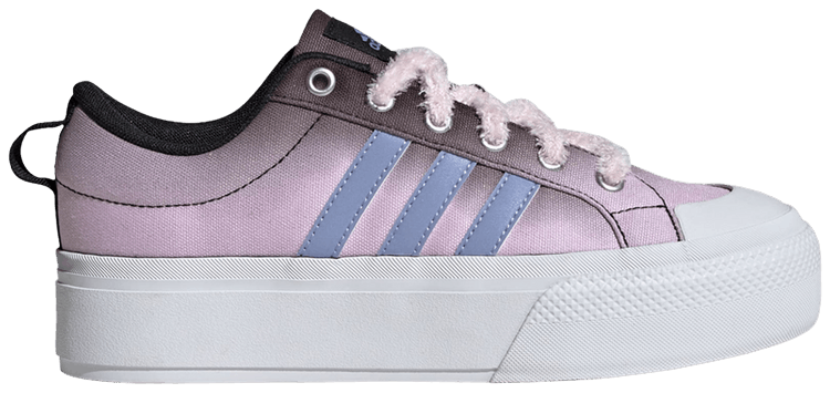 Adidas Bravada 20 Platform Clear Pink Blue Spark Metallic