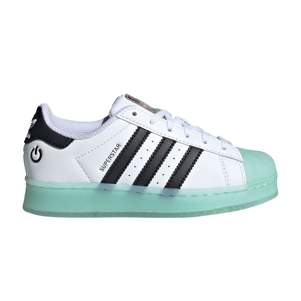 adidas Superstar C 'LED Lights Pack - White Semi Flash Aqua' | Kid's Size 11