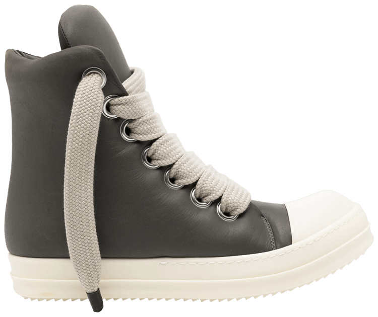 Size 10.0 Rick Owens Jumbo Lace Padded Ramones High 'Dark Dust'