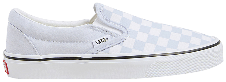 Vans Classic Slip On Color Theory Checkerboard   Blue