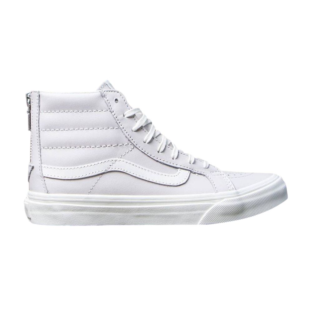Vans Sk8-Hi Slim Zip Leather 'Wind Chime' | Grey | Men's Size 8.5 - VN0A38GRMWU