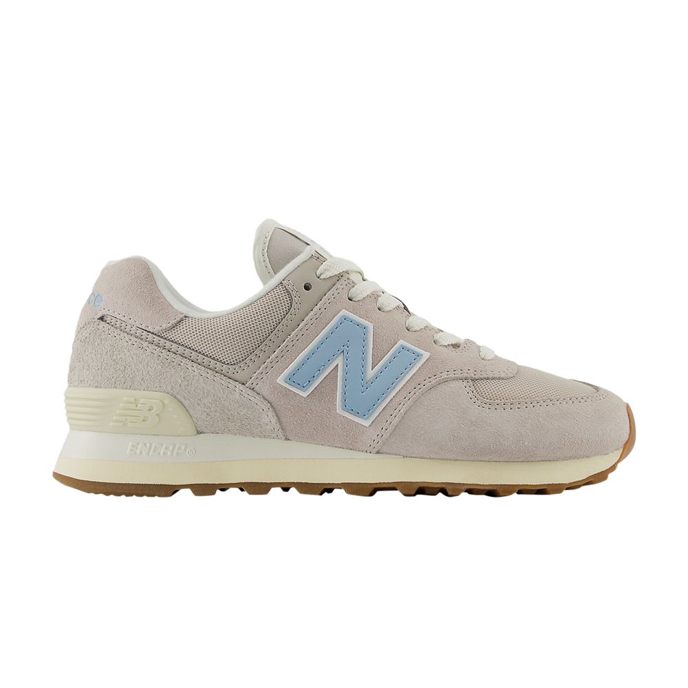 Pre-owned New Balance Wmns 574 'moonrock Chrome Blue' | Grey | Women's Size 8 In Gray