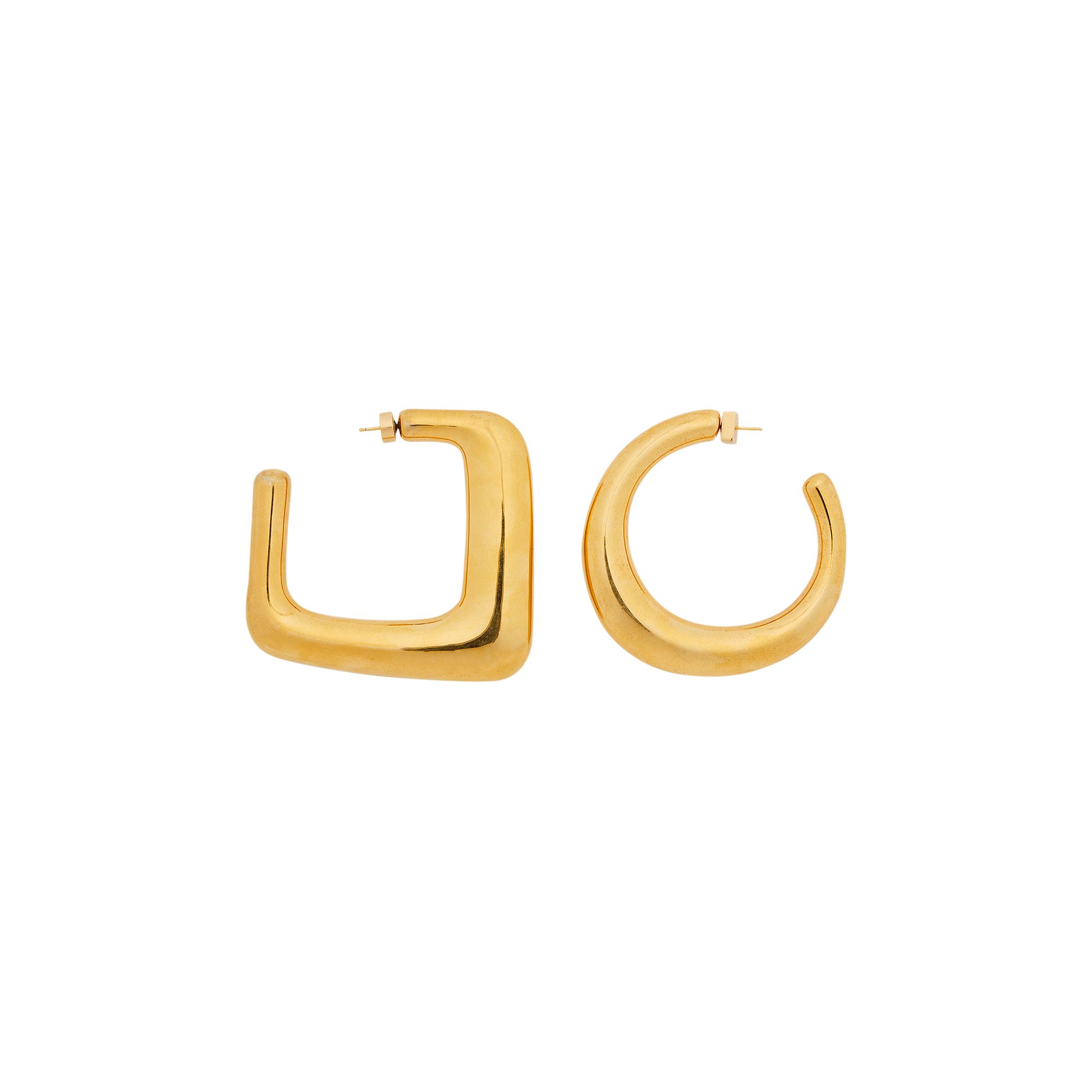 Jacquemus Les Grandes Creoles Ovalo Earrings 'Light Gold' | Women's Size Onesize