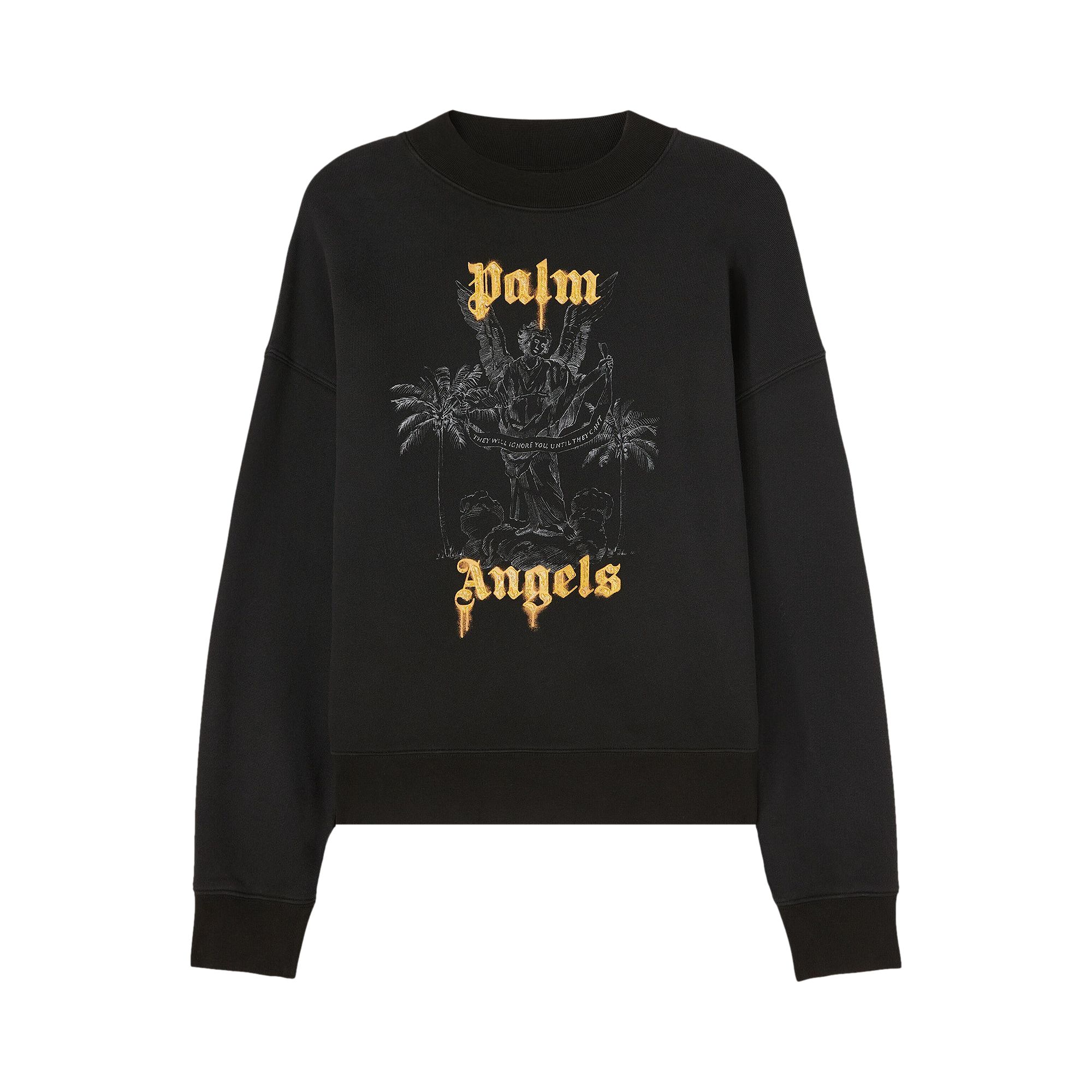 Pre-owned Palm Angels Palms Pencil Crew Sweatshirt 'black/light Orange' | Men's Size Xl
