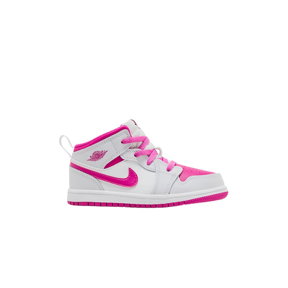 Pre-owned Air Jordan 1 Mid Td 'fire Pink' | White | Infant Size 10