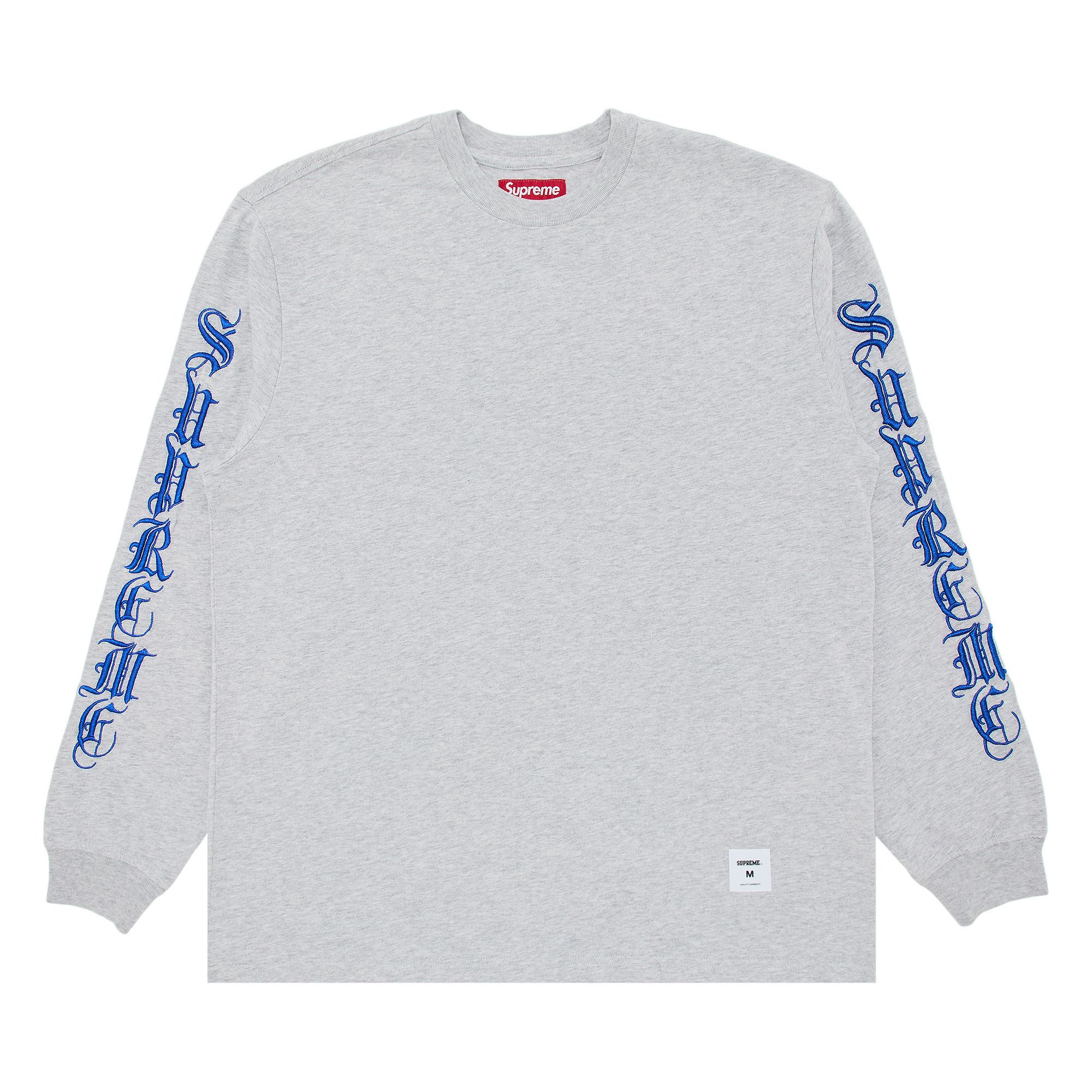Supreme Old English Long-Sleeve Top 'Heather Grey' | Men's Size S