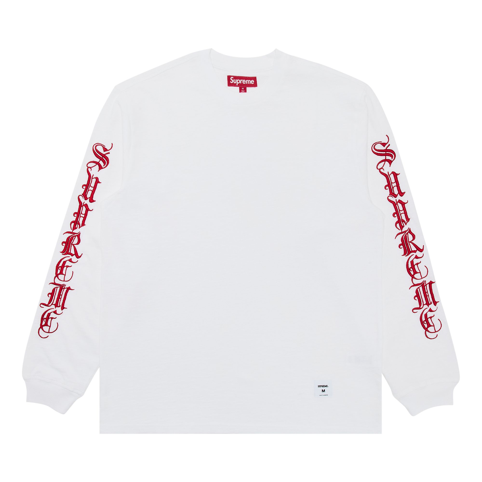 Supreme Old English Long-Sleeve Top 'White' | Men's Size M