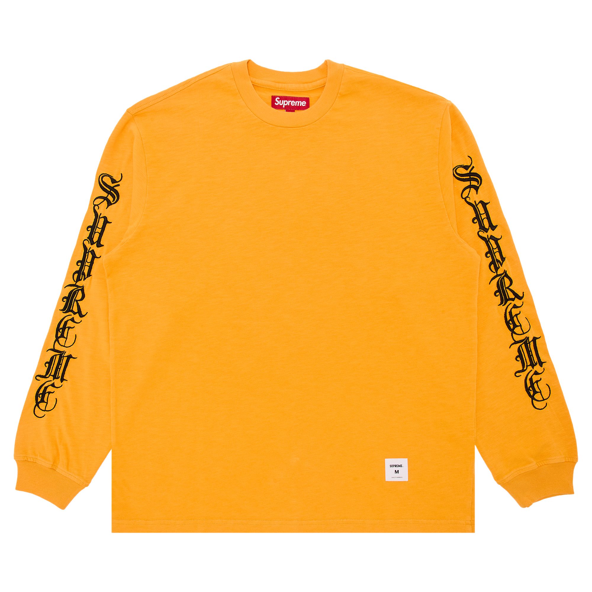 Supreme Old English Long-Sleeve Top 'Yellow' | Men's Size XL