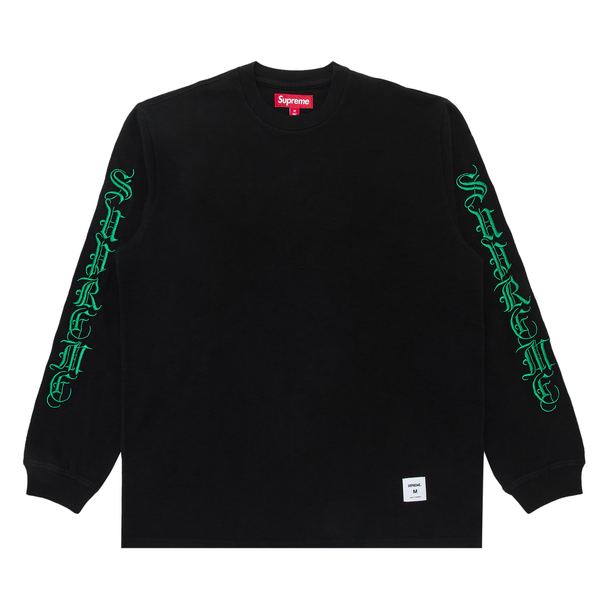 Supreme Old English Long-Sleeve Top 'Black' | Men's Size S