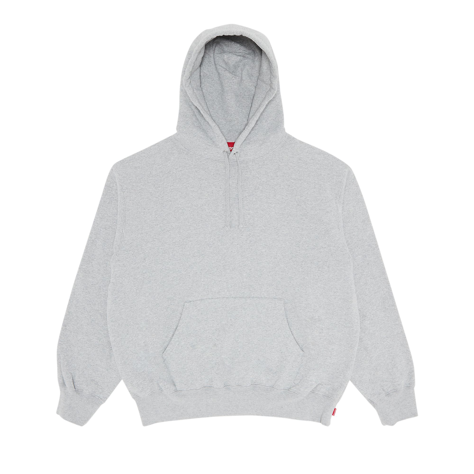 Supreme Satin Appliqué Hooded Sweatshirt 'Heather Grey' | Men's Size XL