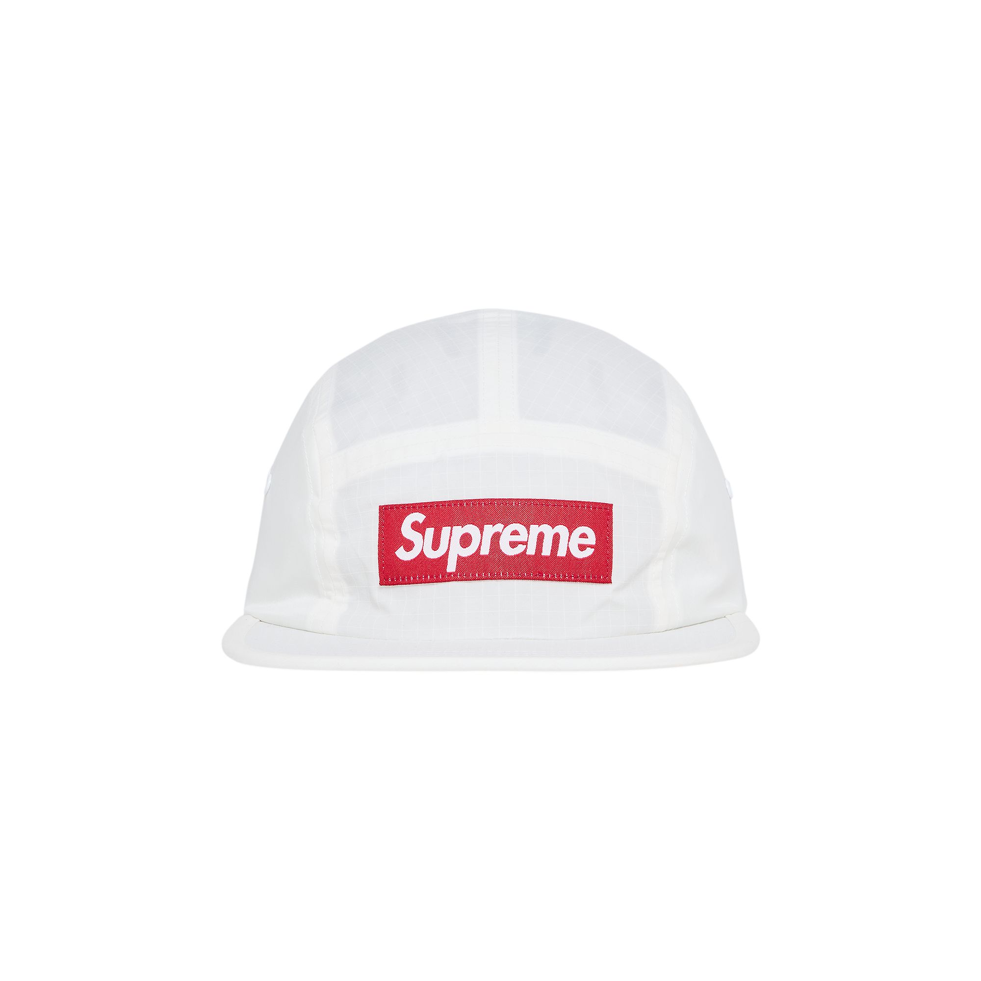 Pre-owned Supreme Waxed Ripstop Camp Cap 'white'