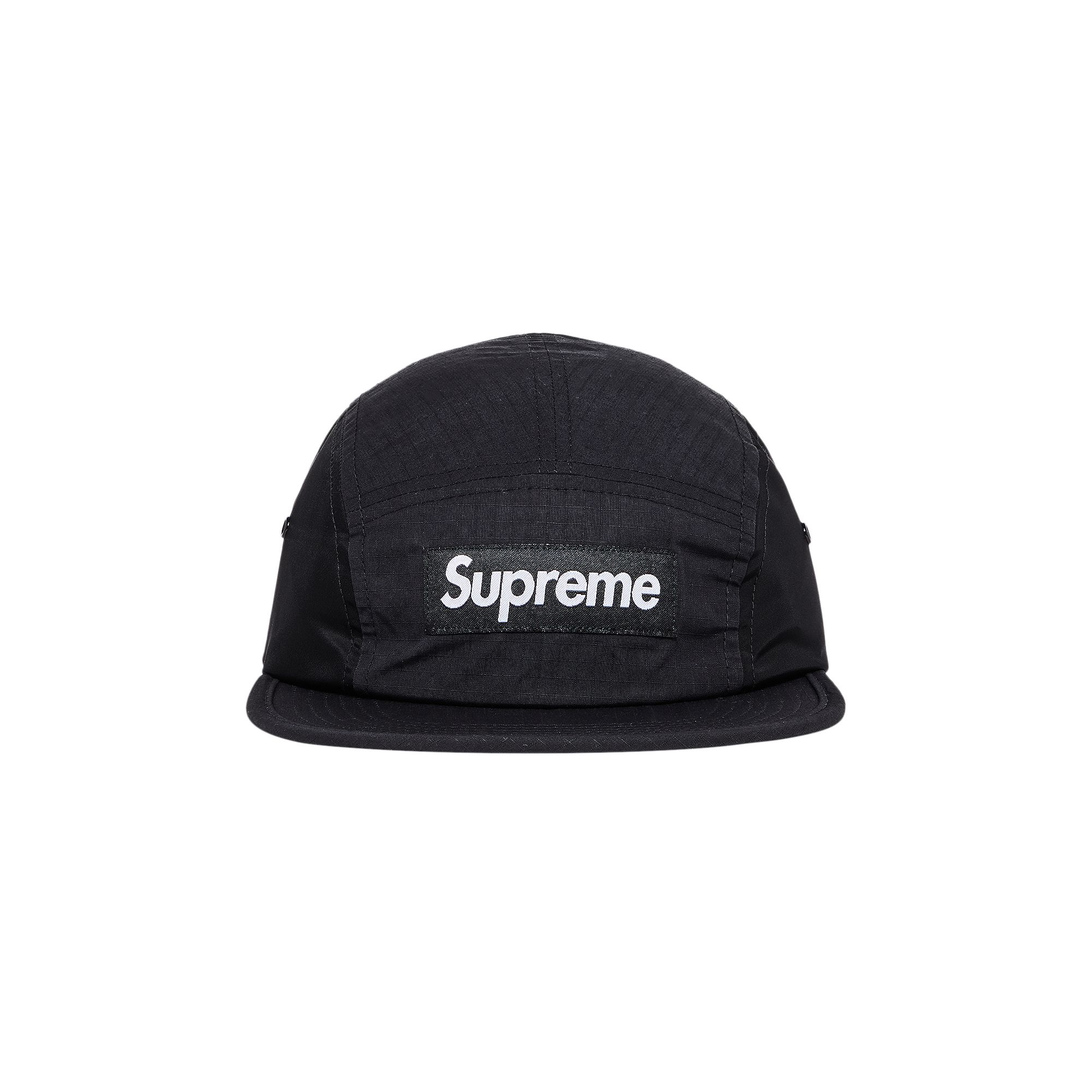 Pre-owned Supreme Waxed Ripstop Camp Cap 'black'