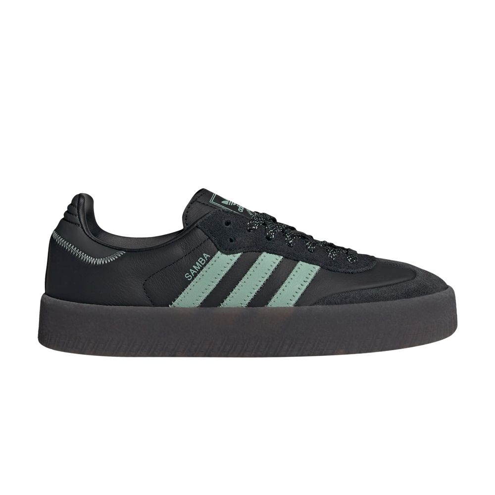 Pre-owned Adidas Originals Wmns Sambae 'black Hazy Green'