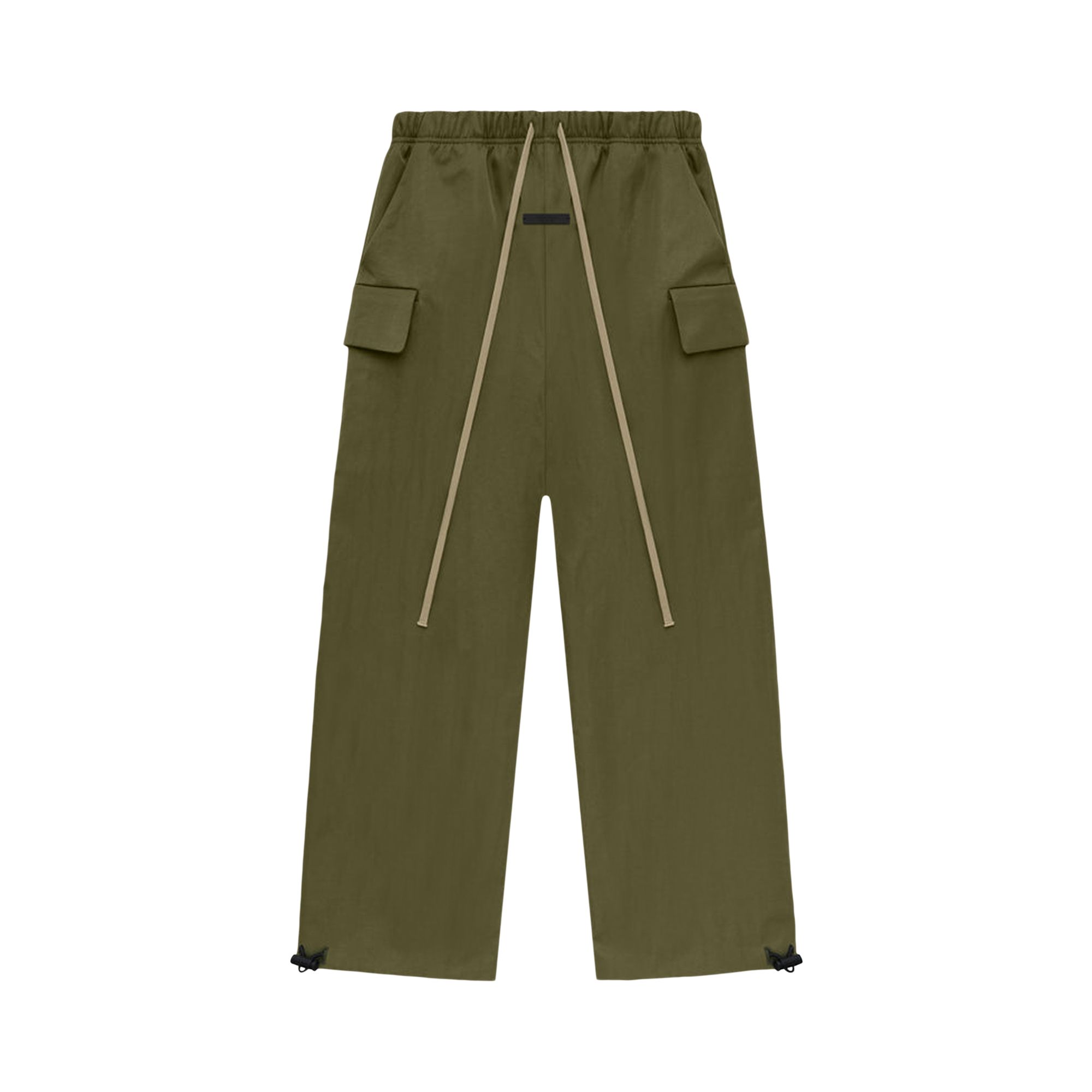 Pre-owned Essentials Fear Of God Textured Nylon Field Pant 'military' | Green | Women's Size S