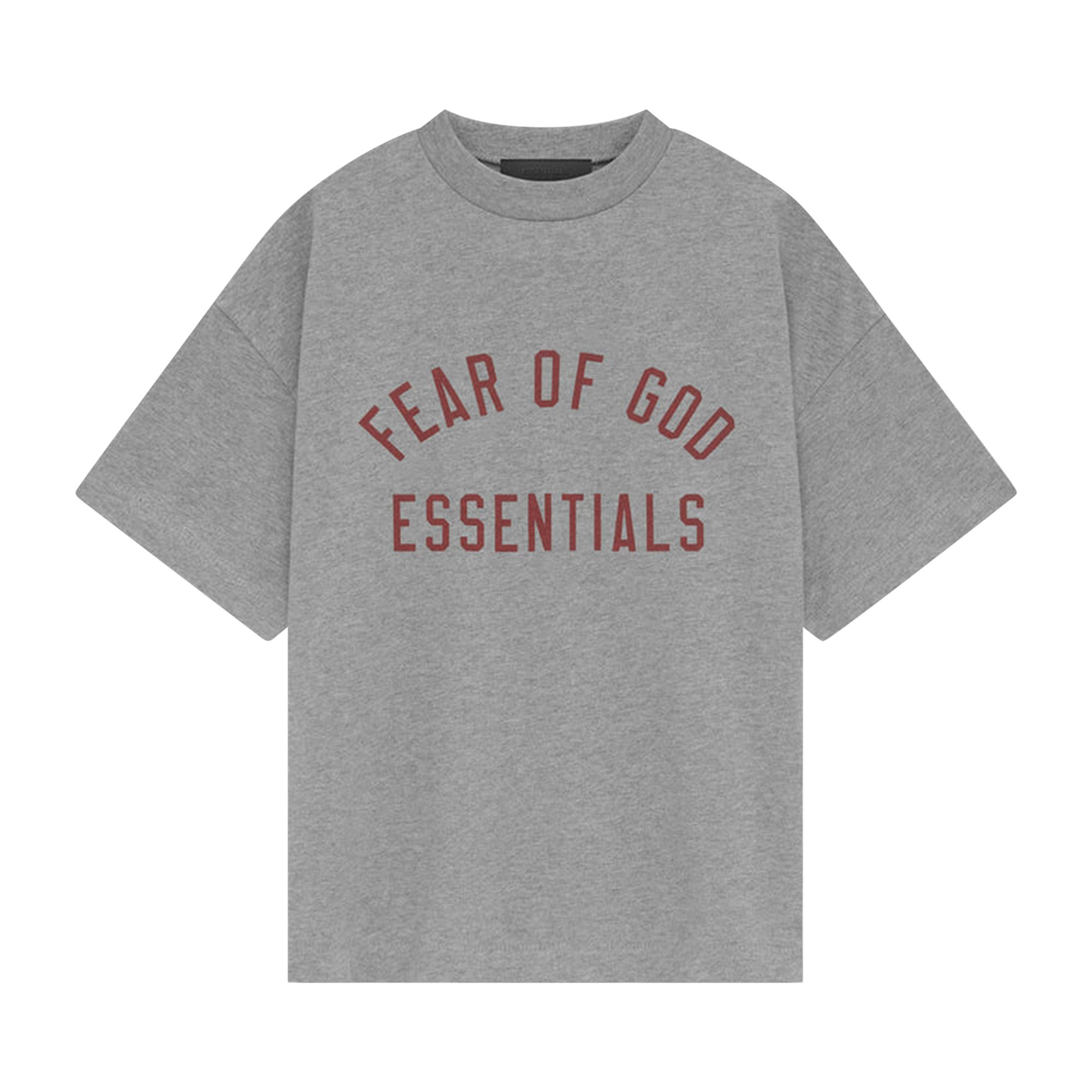 Fear of God Essentials Kids Jersey Crewneck Tee 'Dark Heather' | Grey | Kid's Size 8