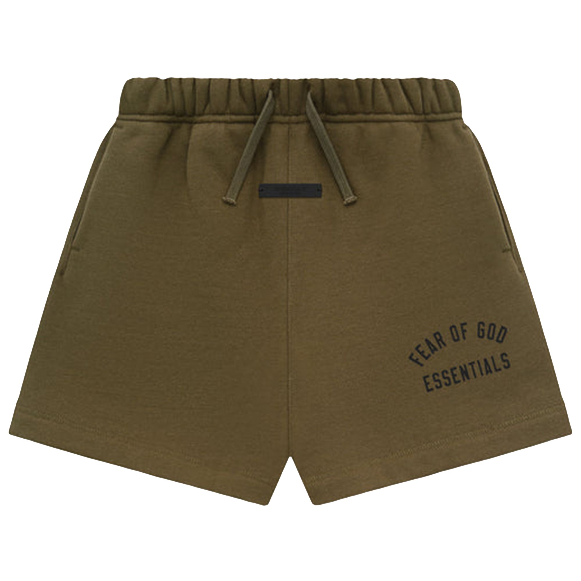 Fear of God Essentials Kids Fleece Soccer Short 'Olive' | Green | Kid's Size 14.5