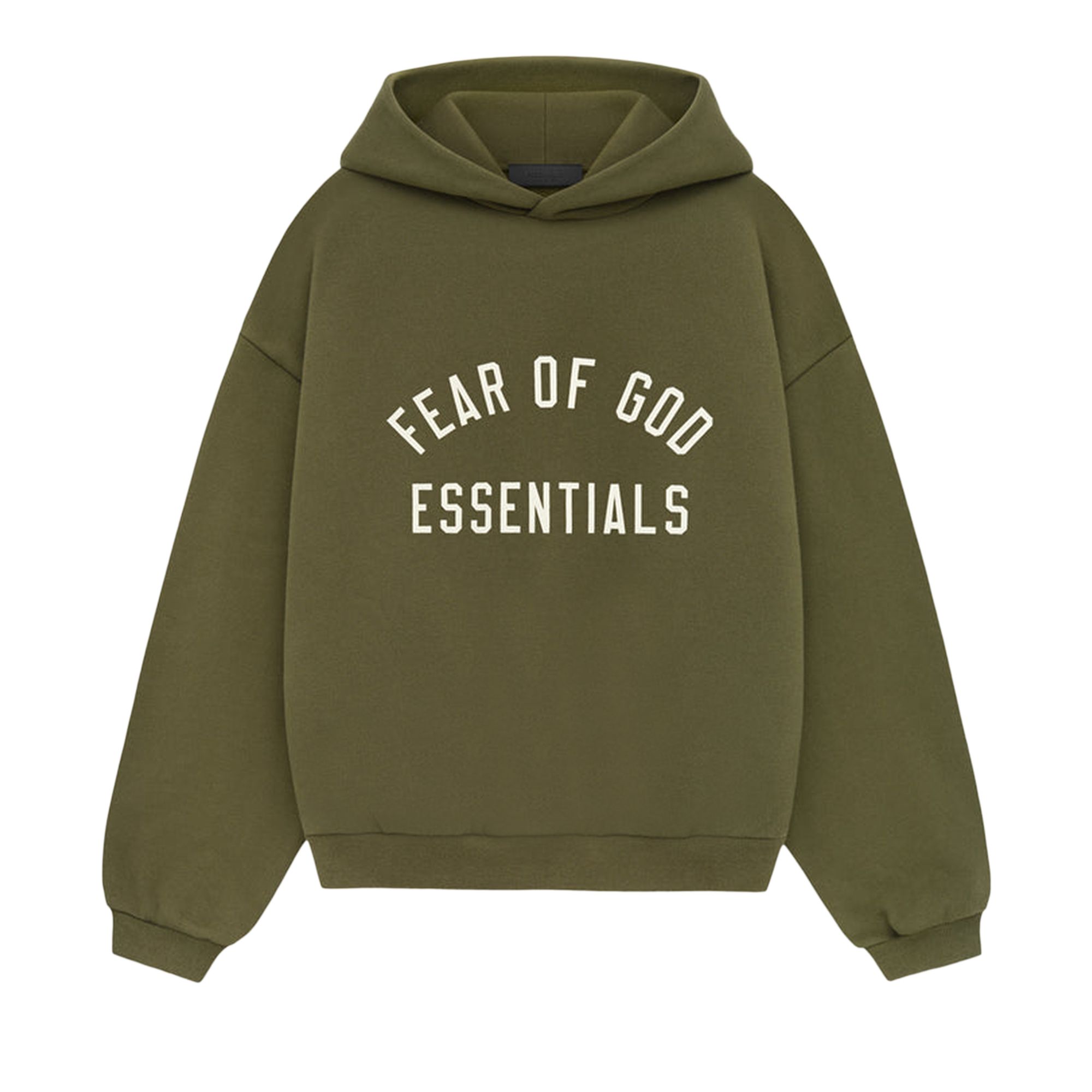 Fear of God Essentials Kids Fleece Hoodie 'Military' | Green | Kid's Size 12