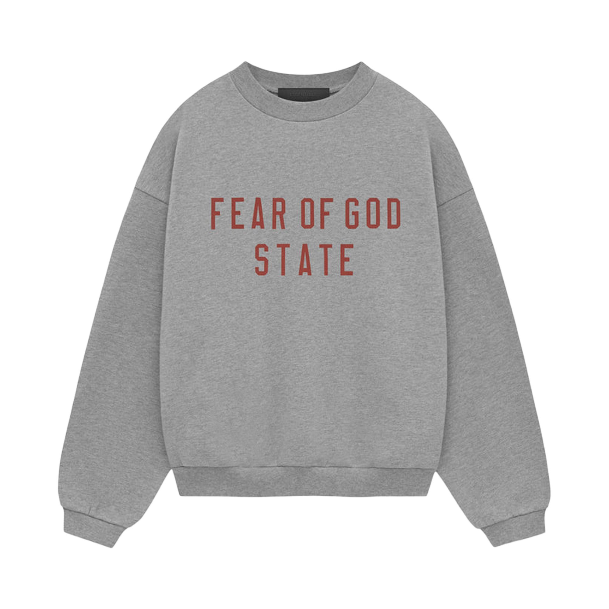Fear of God Essentials Kids Fleece Crewneck 'Dark Heather' | Grey | Kid's Size -6.5