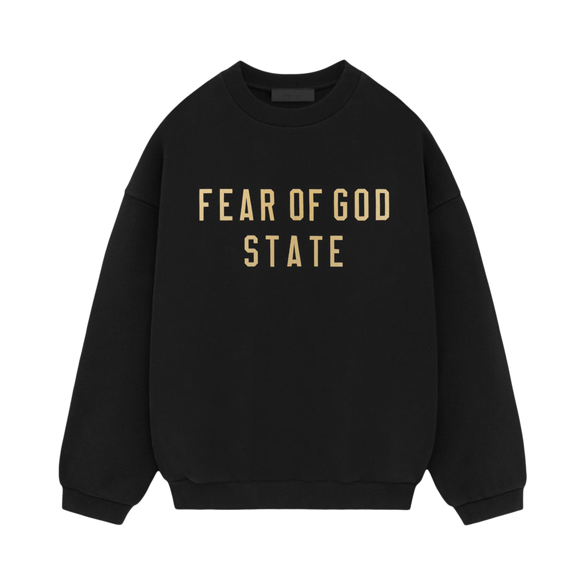 Pre-owned Essentials Fear Of God  Fleece Crewneck 'black'