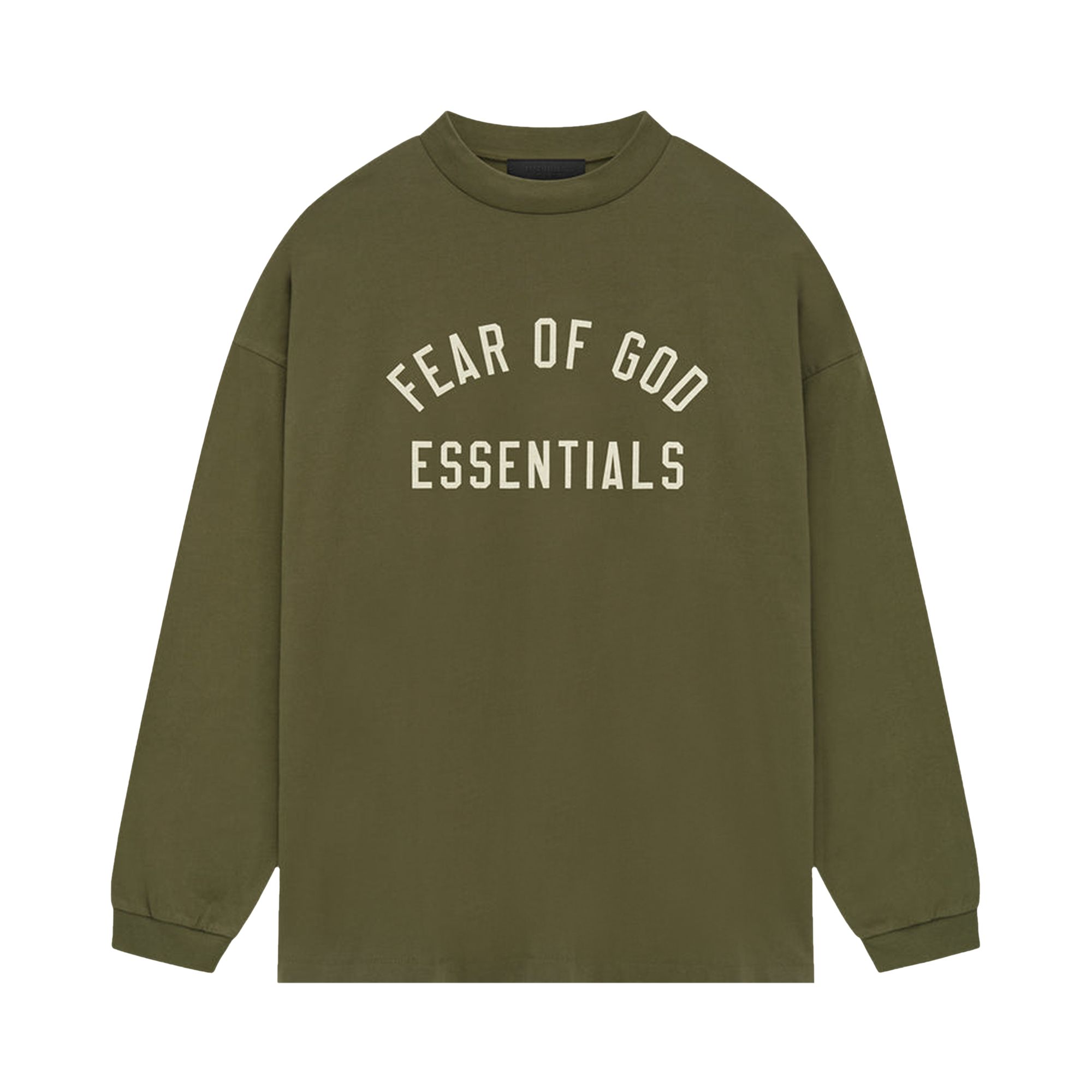 Fear of God Essentials Jersey Long-Sleeve Tee 'Military' | Green | Men's Size L
