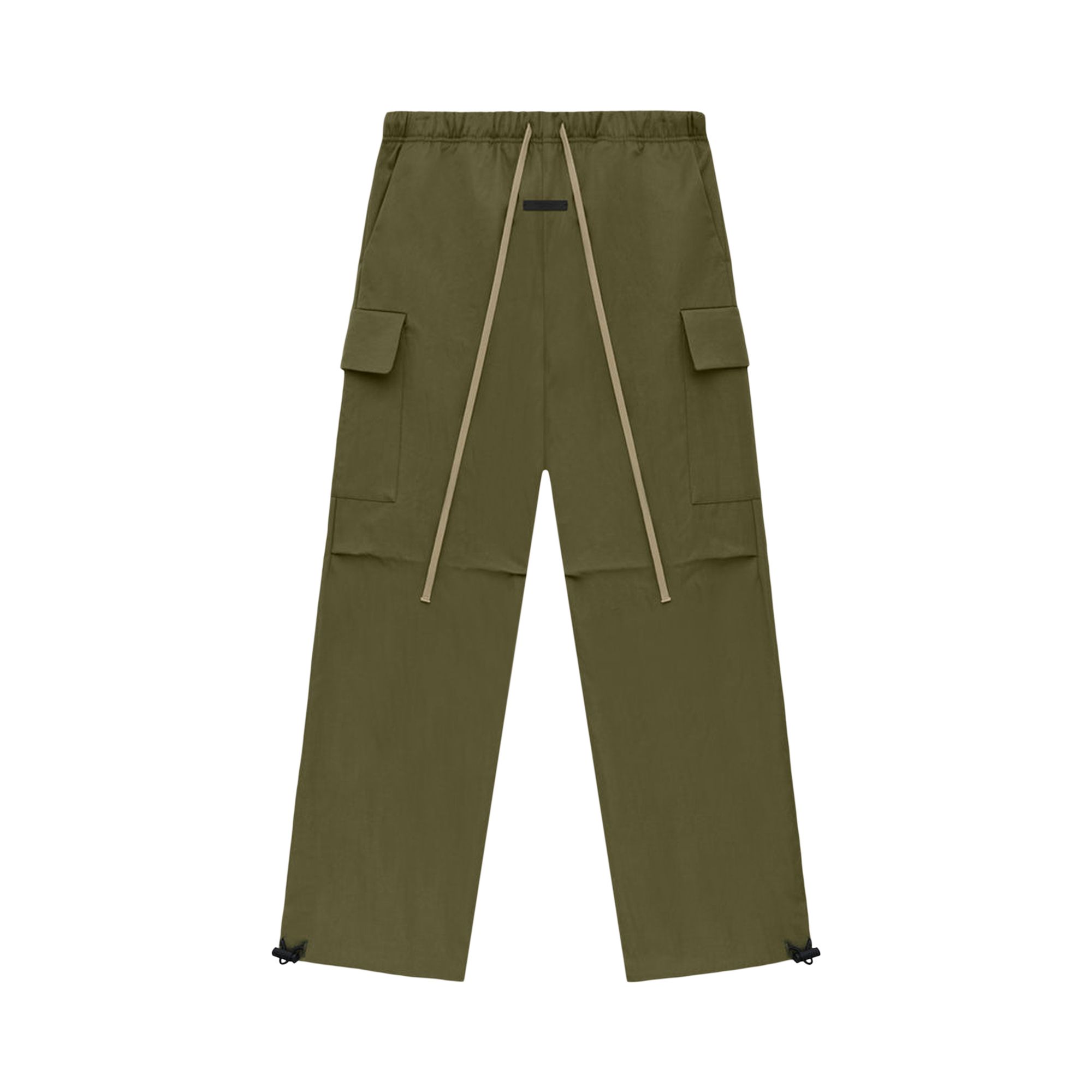Pre-owned Essentials Fear Of God  Textured Nylon Field Pant 'military' In Green