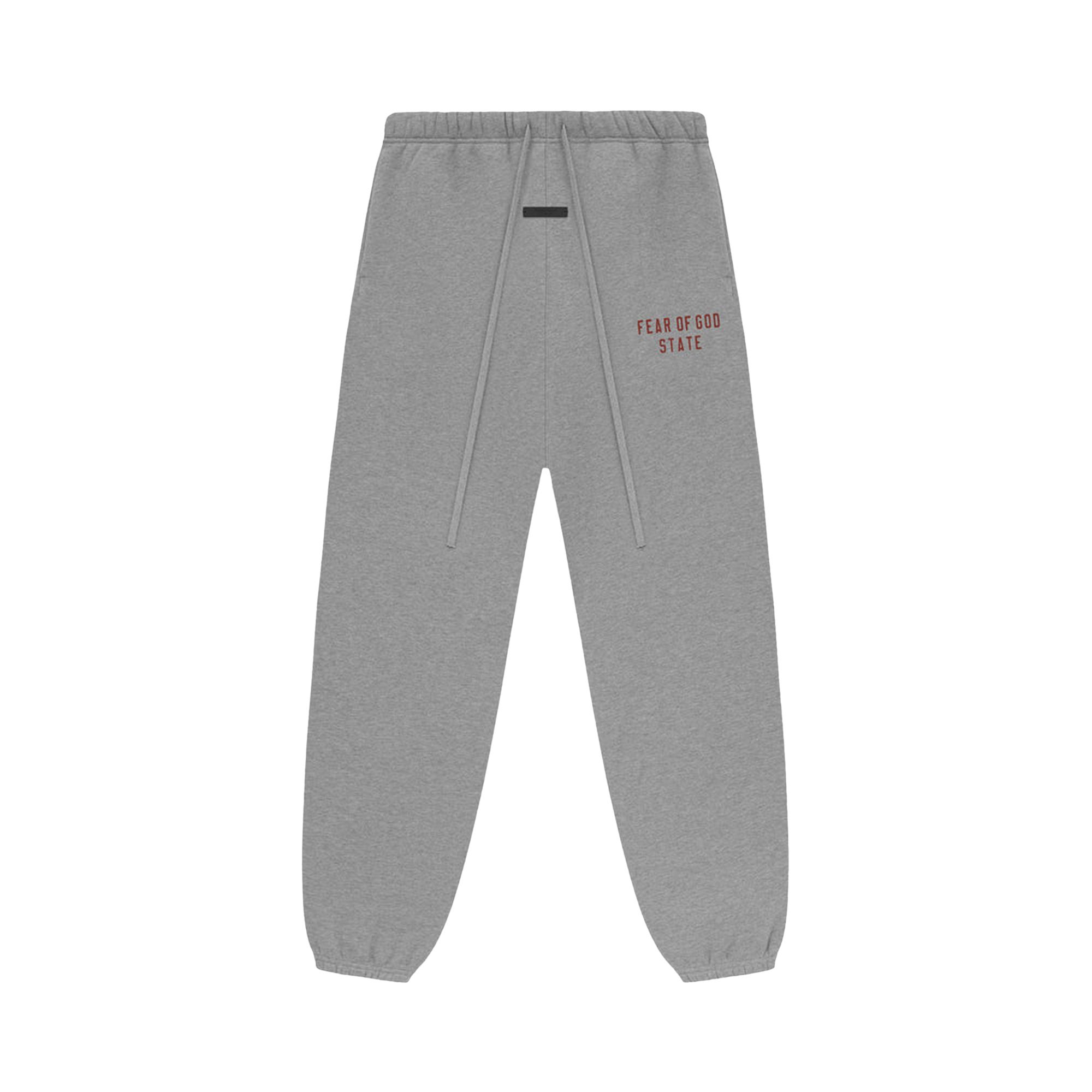 Pre-owned Essentials Fear Of God  Fleece Sweatpant 'dark Heather' | Grey | Men's Size M In Gray