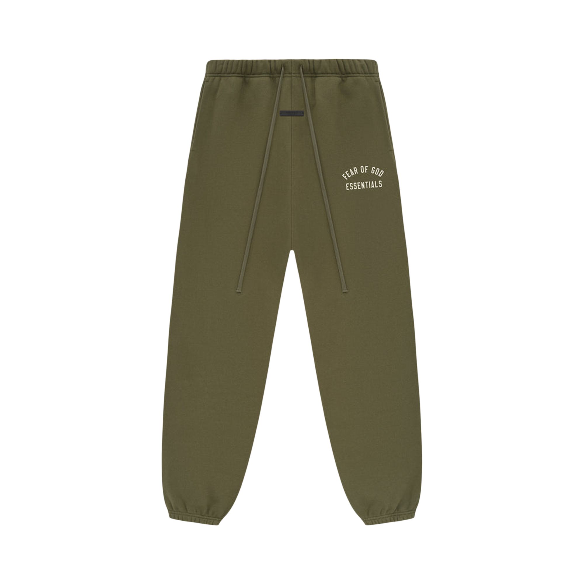 Pre-owned Essentials Fear Of God Fleece Sweatpant 'military' | Green | Men's Size L