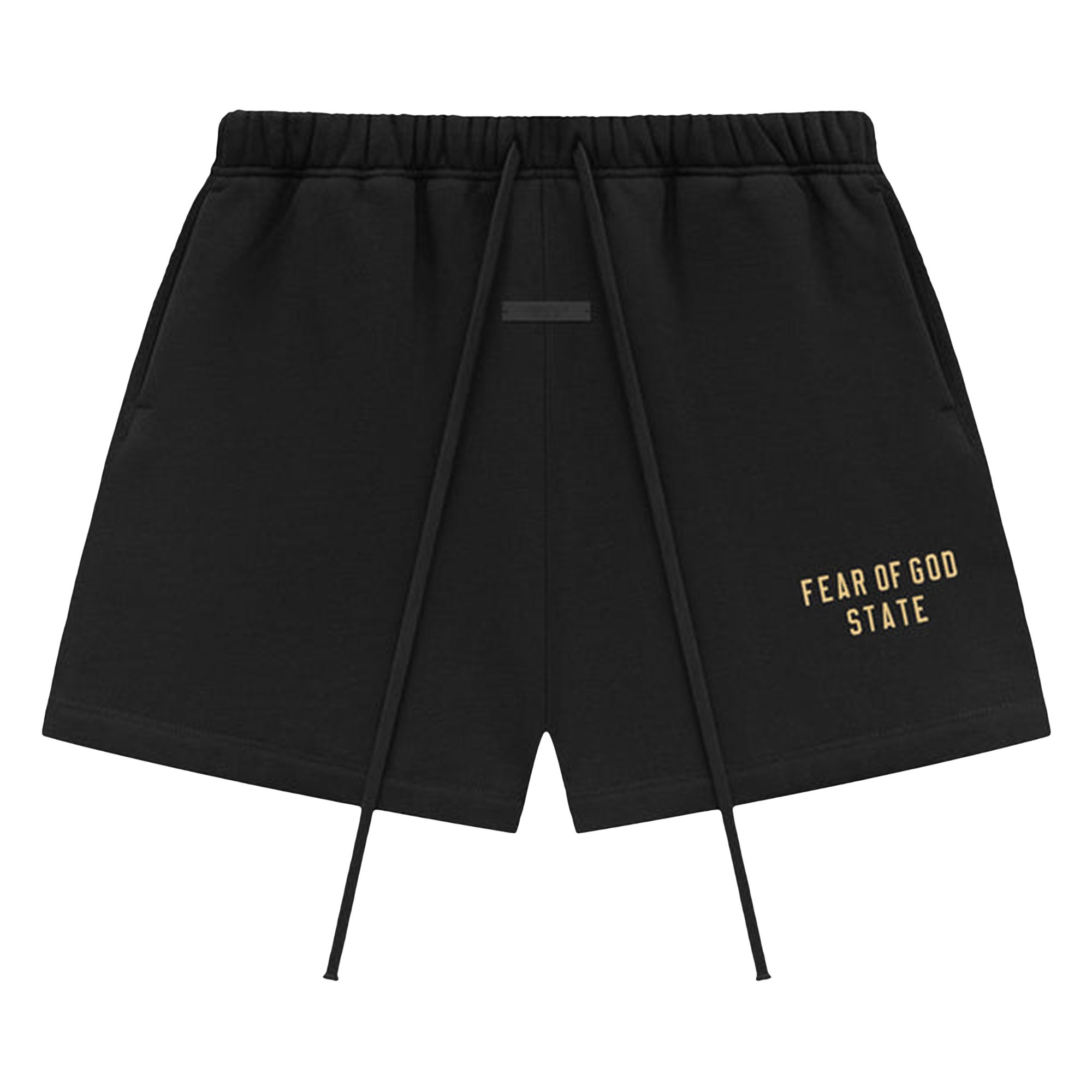 Pre-owned Essentials Fear Of God Fleece Soccer Short 'black'