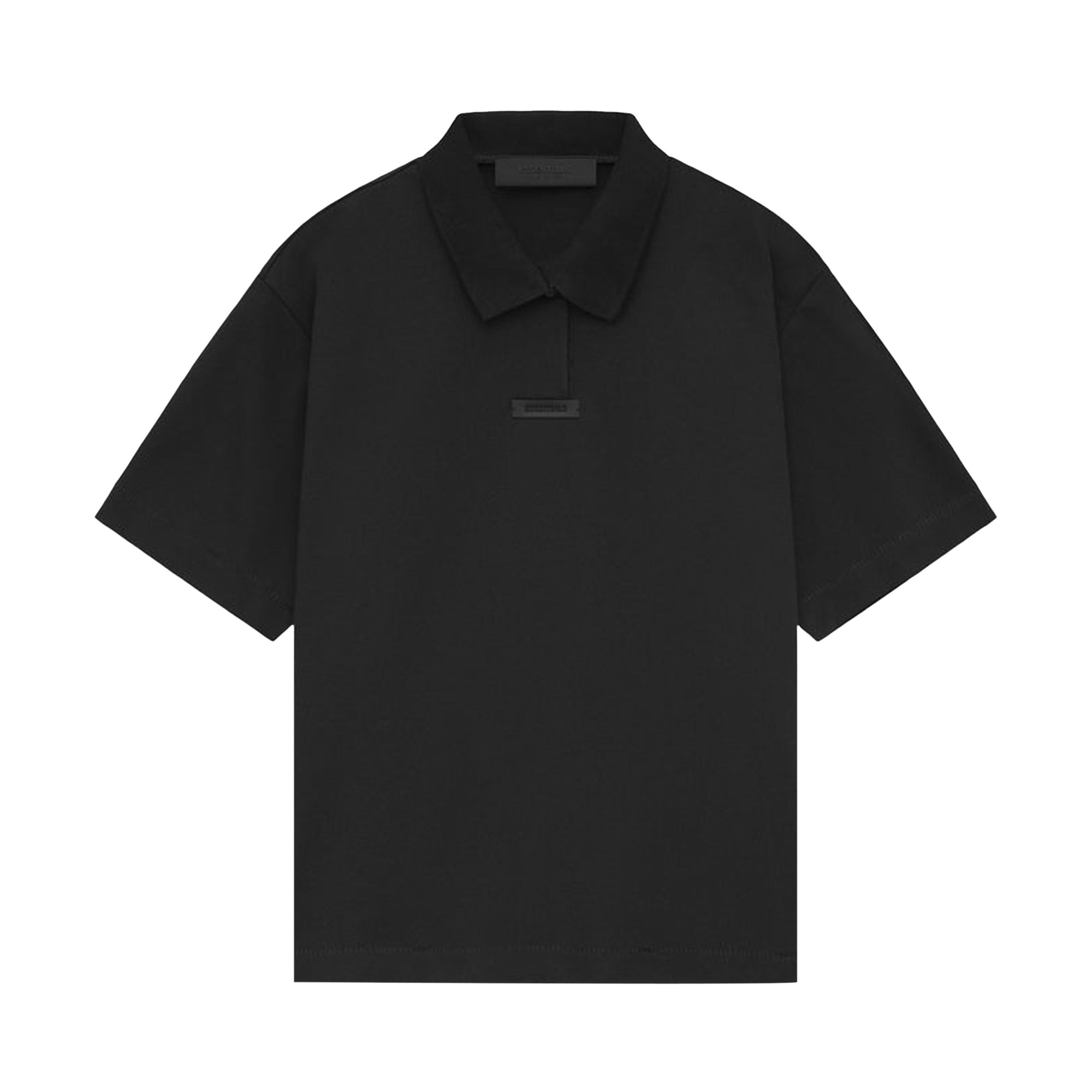 Pre-owned Essentials Fear Of God Pique Polo 'black'