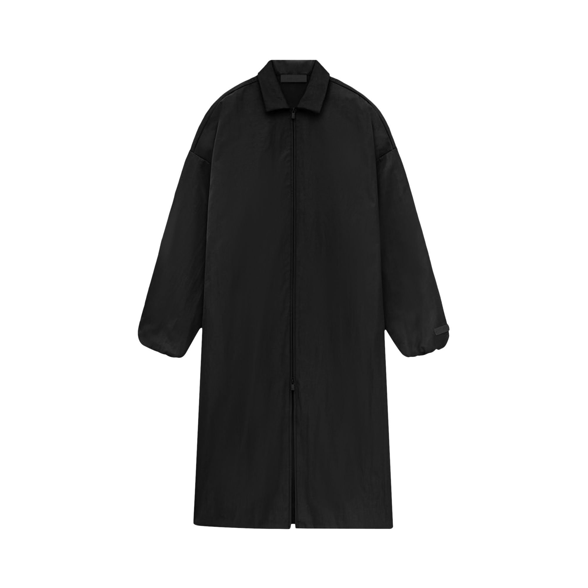 Pre-owned Essentials Fear Of God Textured Nylon Trench 'black'