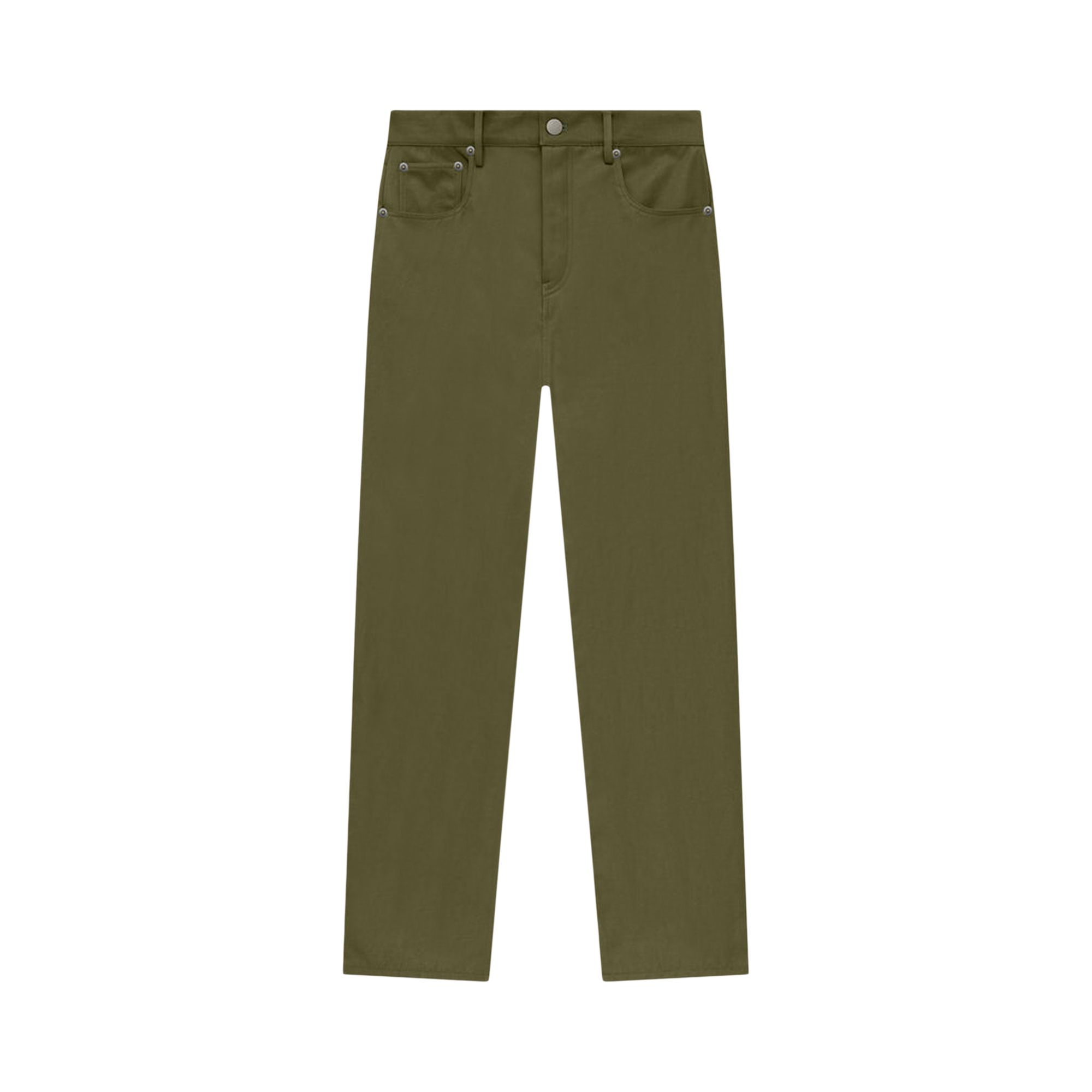 Pre-owned Essentials Fear Of God  Textured Nylon 5-pocket Pant 'military' | Green | Men's Size 38